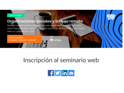 Meet up: Organizaciones sociales y trabajo remoto