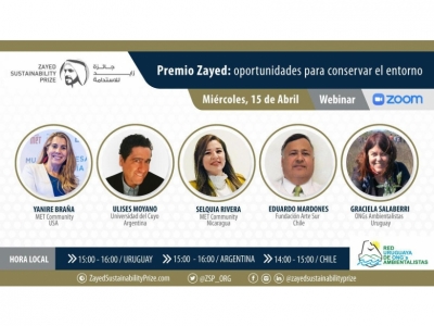 Webinar del Premio Zayed: oportunidades para conservar el entorno