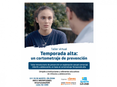 Taller virtual de introducción a la prevención de la explotación sexual comercial infantil y adolescente en base al cortometraje “Temporada alta”.