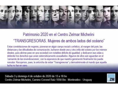 Patrimonio 2020 en el Centro Zelmar Michelini “TRANSGRESORAS. Mujeres de ambos lados del océano”