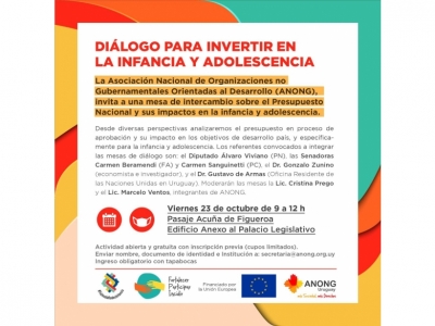 ANONG invita a mesa de diálogo Impacto del Presupuesto Nacional en la infancia y adolescencia