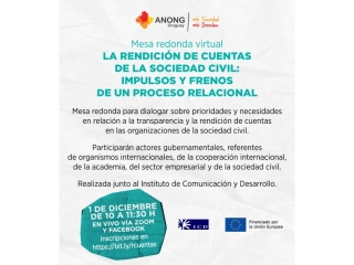 La rendición de cuentas de la sociedad civil: impulsos y frenos de un proceso relacional | Mesa redonda virtual