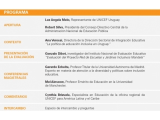 Seminario internacional | Hacia la educación inclusiva: avances y futuros desafíos en el sistema educativo uruguayo