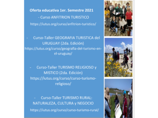 Cursos de turismo 2021 - Instituto Uruguayo de Turismo Sustentable