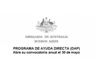Programa de Ayuda Directa (DAP) Abre su convocatoria anual el 30 de mayo