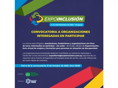 Expo Inclusión - Convocatoria a organizaciones de la sociedad civil