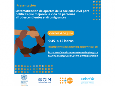 Presentación Sistematización de aportes de la sociedad civil para políticas en favor de personas afrodescendientes y afromigrantes