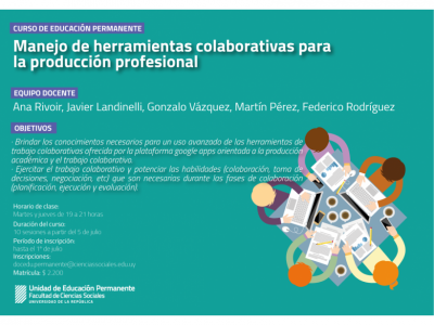 Curso de manejo de herramientas colaborativas con aplicaciones de Google