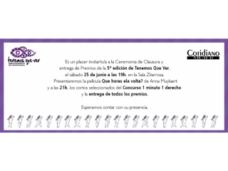 Ceremonia de Clausura: 5º Tenemos Que Ver - Festival Internacional de Cine y DDHH de Uruguay Recibidos x 