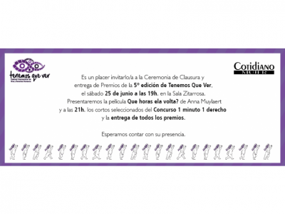 Ceremonia de Clausura: 5º Tenemos Que Ver - Festival Internacional de Cine y DDHH de Uruguay Recibidos x 