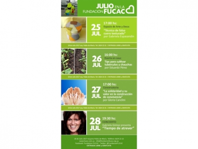 Actividades del 25 al 29 de julio de 2016