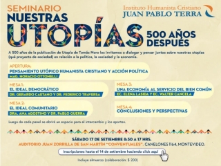 Seminario: NUESTRAS UTOPÍAS - Sábado 17 de setiembre 