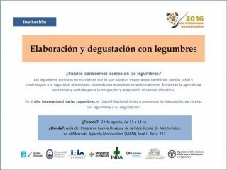 Invitación Elaboración y degustación con legumbres en MAM - 23/08