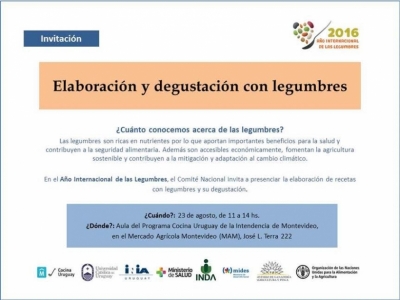 Invitación Elaboración y degustación con legumbres en MAM - 23/08
