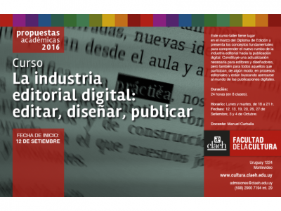 La industria editorial digital: editar, diseñar, publicar 