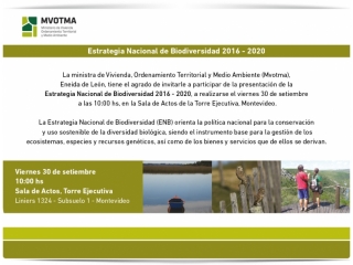  Presentación de la Estrategia Nacional de Biodiversidad 2016 - 2020 
