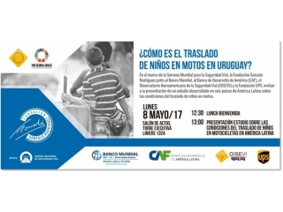 Presentación de un estudio sobre el traslado de niños en motos