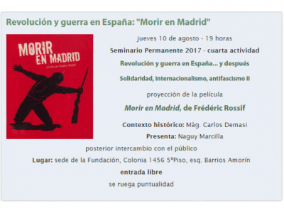 Proyectan película sobre la revolución y guerra civil en España: 