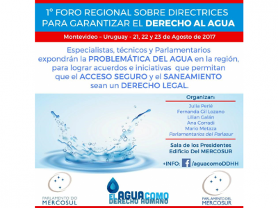 Primer Foro Regional sobre directrices para garantizar el derecho al agua