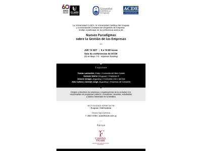 Conferencia “Nuevos paradigmas sobre la gestión de las empresas”