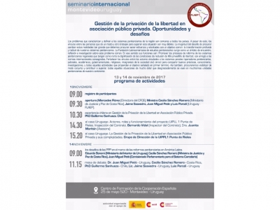 Seminario Internacional: Gestión de la privación de libertad en asociación público privada