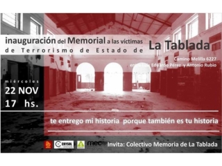 La Tablada: una nueva placa de la Memoria