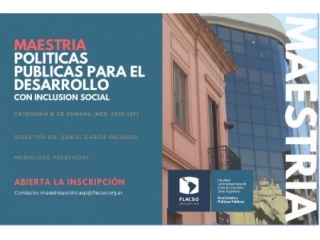 Maestría en Políticas Públicas  Inscripción abierta para Cohorte 2018-2019