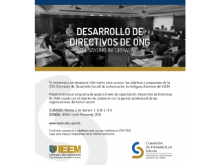 Desarrollo de directivos de ONG | Desayuno informativo