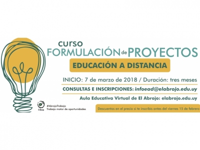 Curso de formulación de proyectos - inicio el 7 de marzo de 2018