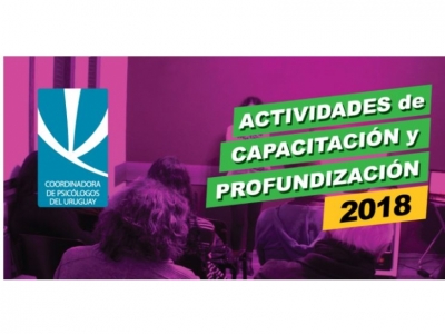 Coordinadora de Psicólogos del Uruguay - 20 propuestas de capacitación y actualización para  2018 - 