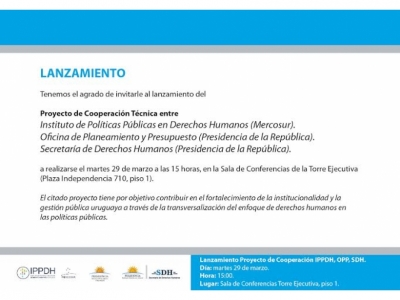 Lanzamiento Proyecto de Cooperación IPPDH, OPP, SDH