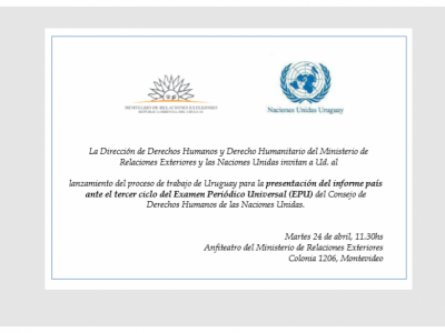 Se inicia el ciclo del Examen Periódico Universal (EPU) para Uruguay