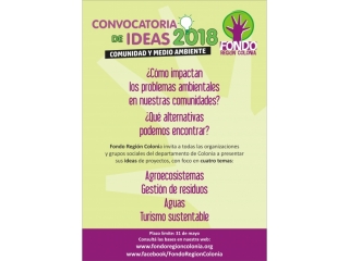 7a. Convocatoria a proyectos de Fondo Región Colonia 