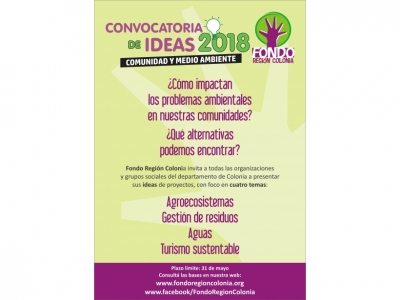 7a. Convocatoria a proyectos de Fondo Región Colonia 