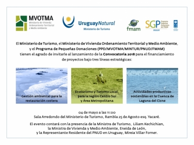 PPD: acto de lanzamiento de las convocatorias 2018 para financiamiento de proyectos
