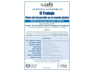 Jornada académica El trabajo. Clave del desarrollo en el mundo goblal