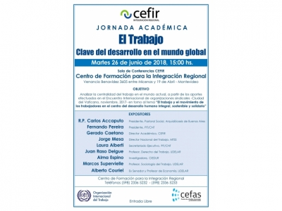 Jornada académica El trabajo. Clave del desarrollo en el mundo goblal