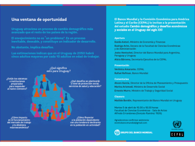  Presentación del estudio Cambio demográfico y desafíos económicos y sociales en el Uruguay del siglo XXI 