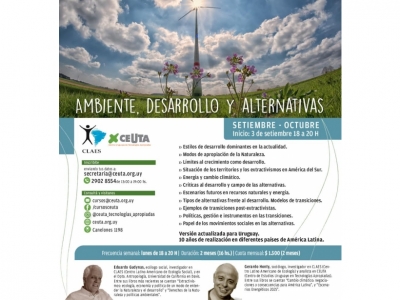 Comienza curso ambiente, desarrollo y alternativas